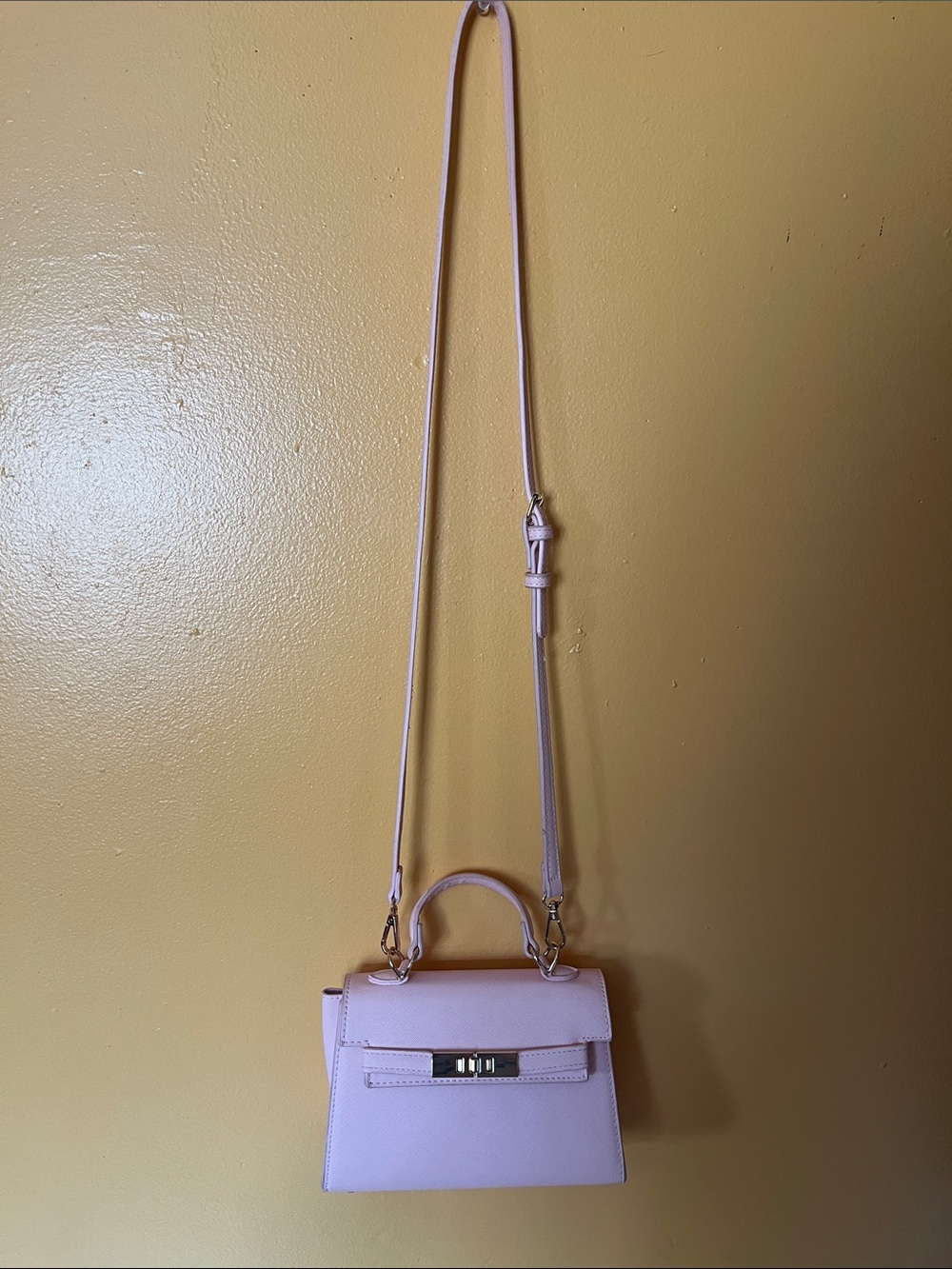 Francesca's Collections Pink Mini Top-Handle Crossbody Bag
